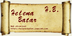 Helena Batar vizit kartica